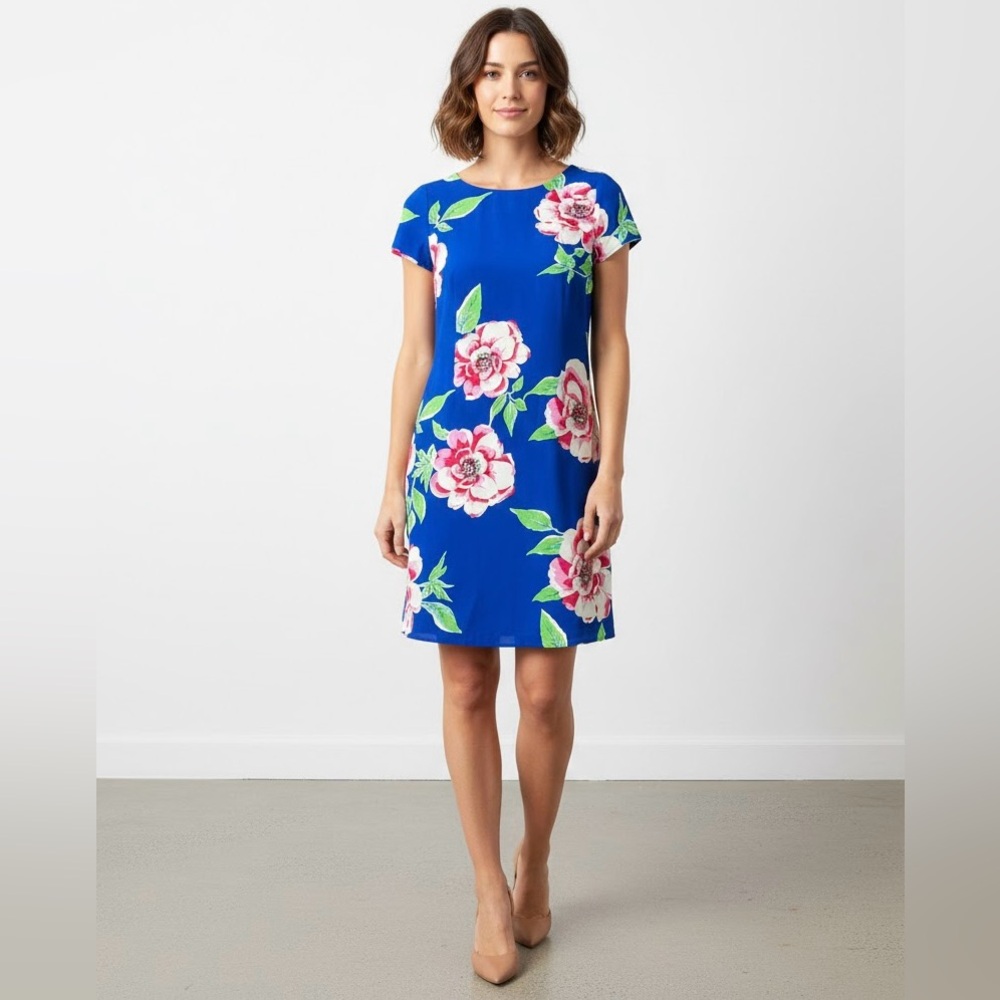 SILK Yumi Kim Blue Floral Mini Dress